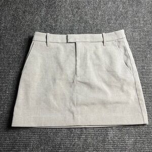 Gap Mini Skirt Women 6 Gray A-Line Tailored Career Business Casual preppy office